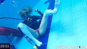 skinny horny latina ashlee rose slut dress underwater scuba tease