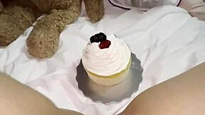 hey my kinky 18 year old virgin stepsis skips college to masturbate with creamy cake food porn