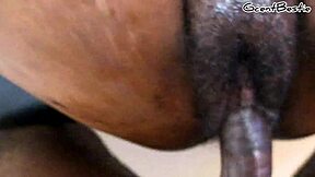 Huge Cock Fills Petite 18+ African Pussy Close-Up Missionary Creampie Despite Her Begging No