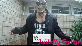 i dress up sexy with leo skull for hot crossdressing fun