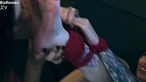 i love being tied up tight while she worships and licks my bare feet desperately