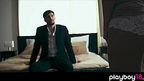 Tiny Titted Babe Allures Shy Boyfriend with Pierced Nipples and Oral Action