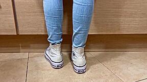 hot blonde cleaner in jeans makes me hard i fuck her rough like she craves!!