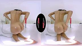 realitylovers ebony shower fuck pov cowgirl pussy riding interracial