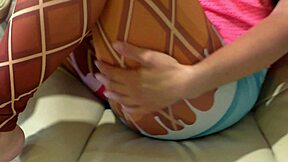 a stranger babe in leggings sucks my monster cock pov creampie