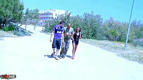 Gorgeous French beurette Krystal Wallas, can you handle her rough outdoor orgasm fuck?