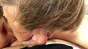 granny carmen in gloves deepthroats cock like classy mature slut pov homemade blowjob cum