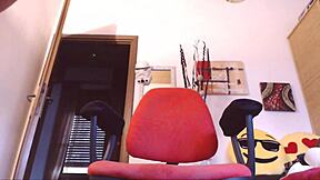 Beautiful Italian Stepmother's Crazy Desk Orgasms