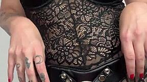 worship my big curvy mommy tits n cock while i stroke ur lil thing w strap-on??