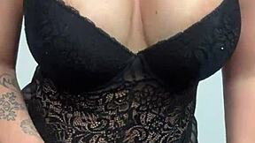 worship my big curvy mommy tits n cock while i stroke ur lil thing w strap-on??