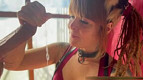 Cute Nerdy Redhead Cosplayer Gags on Thick Cock Deepthroat Sloppy