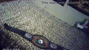 What if pornstar champion wrestles ebony babe backstage in full nelson hold for blowjob and pussy sex?