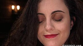 imagine this petite babe's hairy pussy squirting on a fucking machine, right?