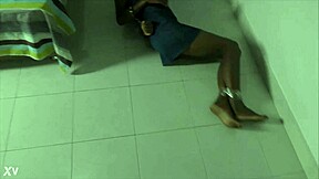 Bound African Maid Screams Barefoot in BDSM Tie-Up