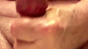 Watch this 65-year-old mature stroke slow motion until massive cum explosion close up