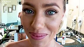 i fuck every guy i date bareback cowgirl with my huge fake tits and ponytail