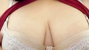 Her Massive Natural Tits Tease Fans in Steamy Striptease