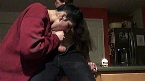 oops amateur arab milf drools sloppy on fat cock midnight munch