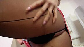 Lucy Zara's Massive Tits Burst Out in Latex Goddess Worship!