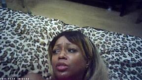 What if pornstar champion wrestles ebony babe backstage in full nelson hold for blowjob and pussy sex?