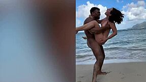 big tits eve sweet takes bbc on beach then cums hard! 😍🌊