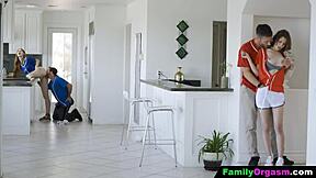 i hang out with stepdad learning baseball but end up in wild 18+ teen orgy bareback fun