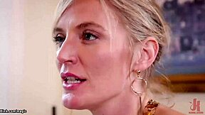 Blonde corners bound stepsister in bathroom for intense spanking session before domination play