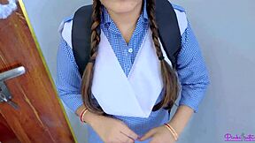 Teacher Pounds 18-Year-Old Virgin Student's Fat Juicy Hairy Pussy Hardcore in Hindi Dirty Talk!