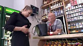 egon pounds young tattooed mia's fat ass in kiosk blowjob frenzy