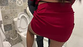 whoa office bathroom bang with tall big ass secretary creampie!! 🔥🍑💦