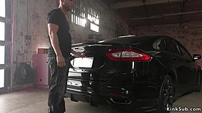 Bound cutie Juliette March screams through brutal group BDSM pounding