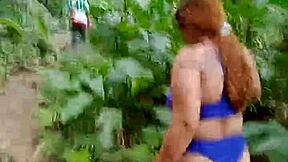 hey, let his friend suck my tits deep in the woods...