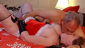 Granny Carmen's Brutal Christmas Creampie Pounding