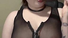 i get so excited sucking dildos and squeezing my huge natural tits