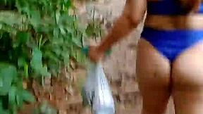 hey, let his friend suck my tits deep in the woods...