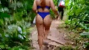 hey, let his friend suck my tits deep in the woods...