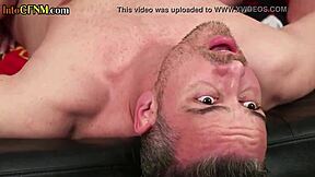 Whoa! Curvy British CFNM Dommes Suck and Jerk Subject's Cock in Erotic Group!