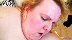 fat chubby milf gets her big natural tits and ass roughly fucked by young neighbor