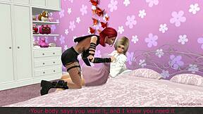 shy latina seduces friend into hardcore lesbian strapon scissoring tribbing dildo kissing hentai anime