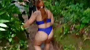 hey, let his friend suck my tits deep in the woods...