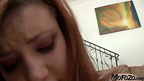 whoa young redhead 18+ gulps down daddy's thick load in mouth