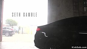 Bound cutie Juliette March screams through brutal group BDSM pounding