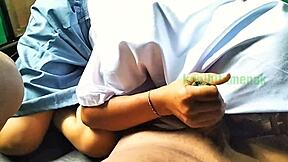 indonesian schoolgirl masters closeup blowjob skills