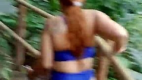 hey, let his friend suck my tits deep in the woods...