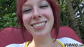 Cute amateur teen with natural tits fucked anal by old granny daddy in vintage european retro style