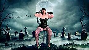 granny carmen how does that vibrator feel sucking your fat nipples to cum?