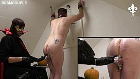 draculina fists gaping asshole anal slave in bdsm cage cfnm femdom double fisting orgasm tight whore