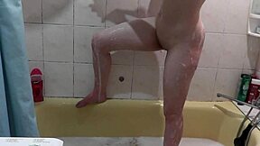 Beautiful Naked Assol Foams Soapy Pussy Boobs in Bath