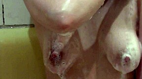 Beautiful Naked Assol Foams Soapy Pussy Boobs in Bath