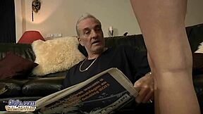 how does old man's thick cock feel destroying young teen slut's tight asshole?